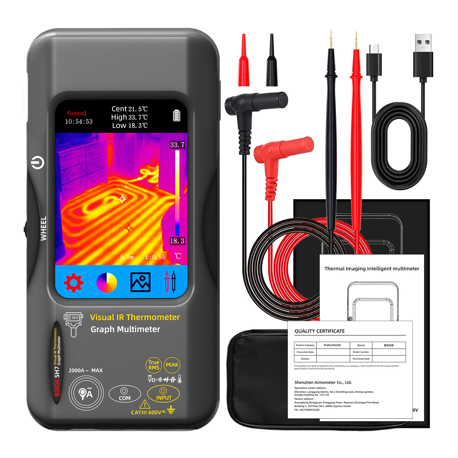 Nf 521 Thermal Imaging Camera - SH7 Touch Wärmebild-Multimeter mit IR-Kamera, 20.000